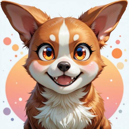 Joyful Cartoon Chihuahua Digital Illustration