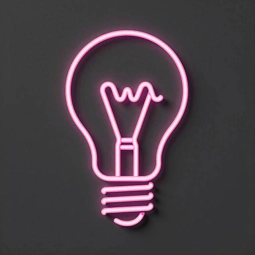 Neon Electric Pink Filament Bulb