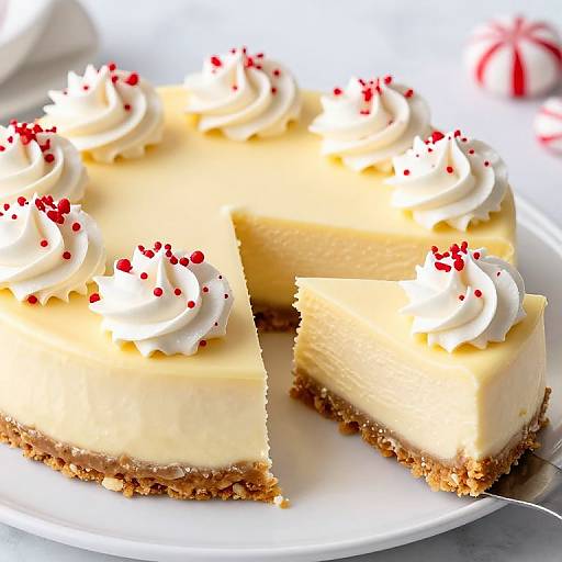 Luscious Peppermint White Chocolate Cheesecake