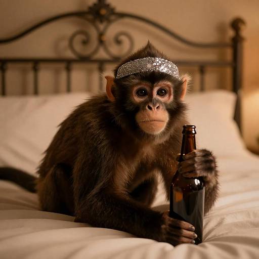 Charming Monkey in Glamorous Setting