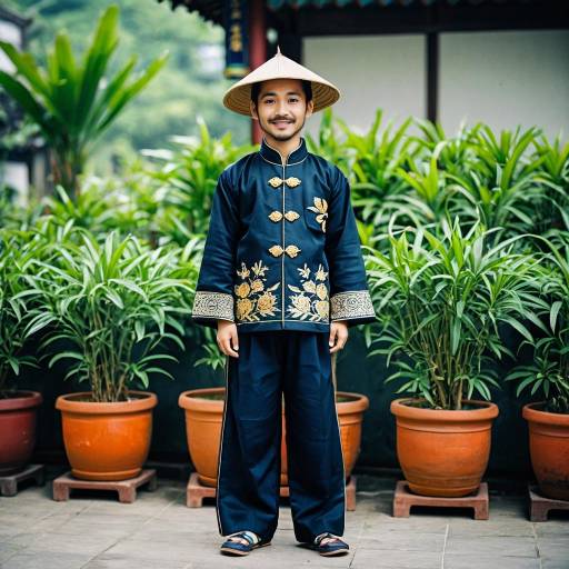 Vietnamese Boy in Traditional Costume