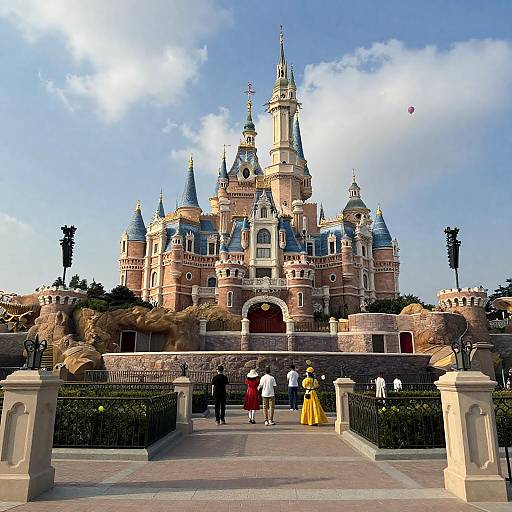 Vibrant Fantasy Castle Scene