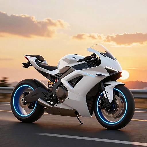 Futuristic High-Tech Motorcycle Illustration