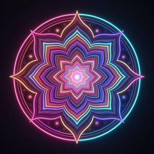 Futuristic Neon Mandala Generator