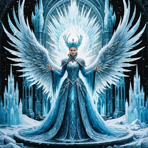 Ice Phoenix Queen in Frozen Crystal Palace Ice Phoenix Queen in Frozen Crystal Palace