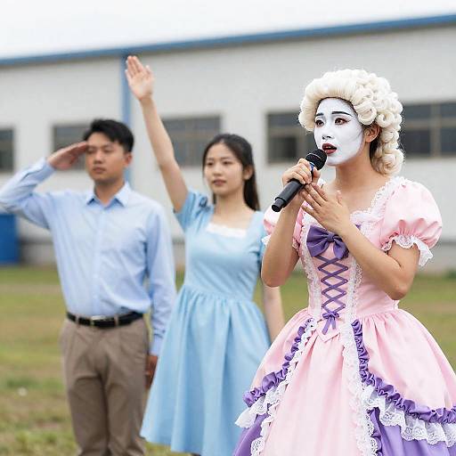 Colorful Outdoor Portrait with Diverse Attire