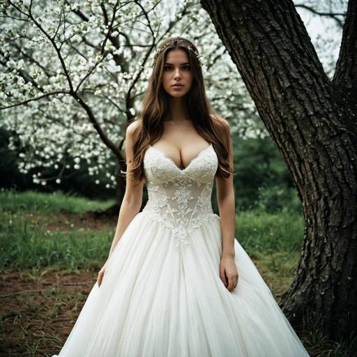 Enchanting Fairytale Wedding Dress Scene