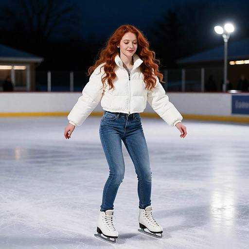 Midnight Canadian Rocker Girl Skating