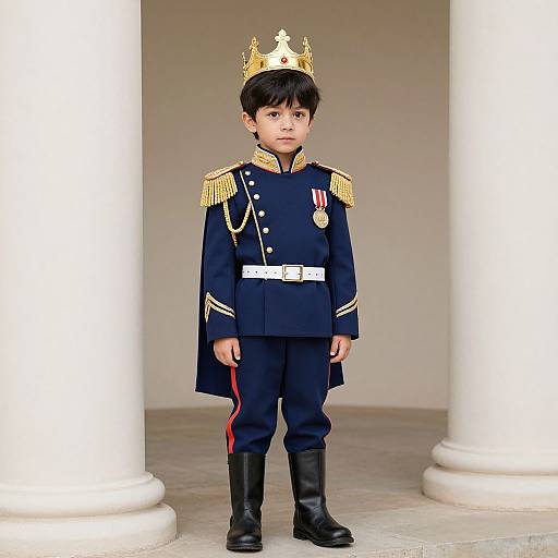 Toddler Prince in Military Costume