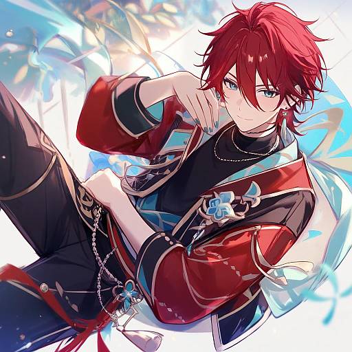 Illustration of Amagi rinne, ensemble stars! in the style of Csyday