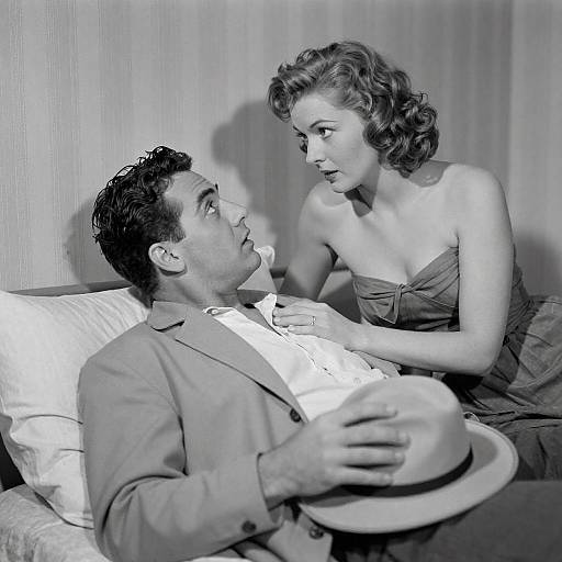 Vintage Intense Conversation in Bedroom