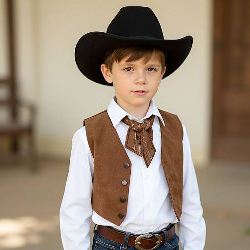 Young Boy in Wild West Costume
