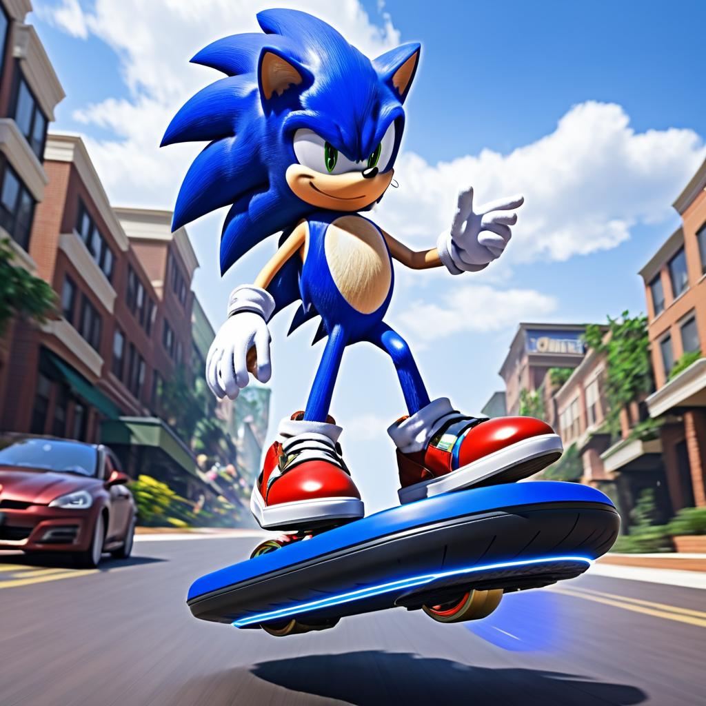 Sonic's High-Speed Hoverboard Adventure