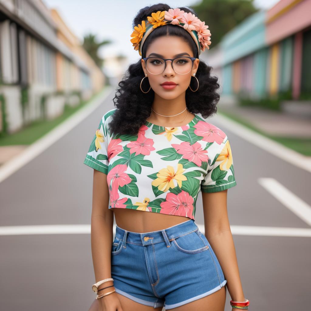 Chic Hipster Portrait in Street Style