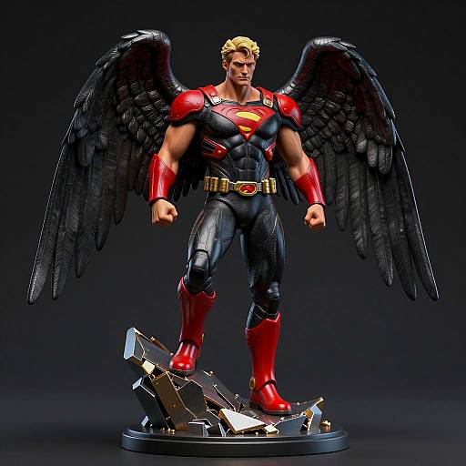 Winged Male Superhero Statue