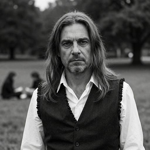 Intense Portrait of a Middle-Aged Man