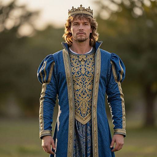 Regal Fantasy Prince Portrait at Golden Hour