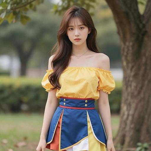 Young Woman in Modern Belle-Inspired Costume