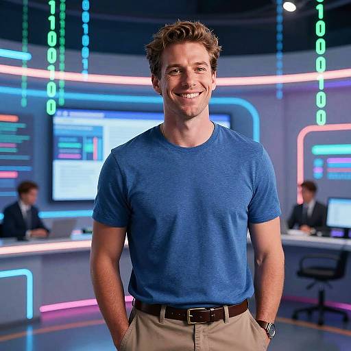 Ben Shapiro Futuristic Newsroom Art