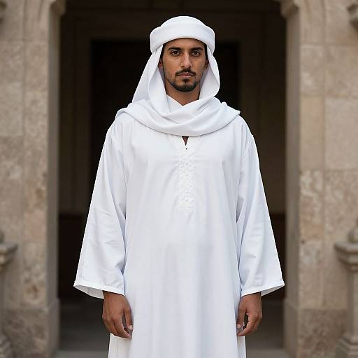 Man in White Trash Costume