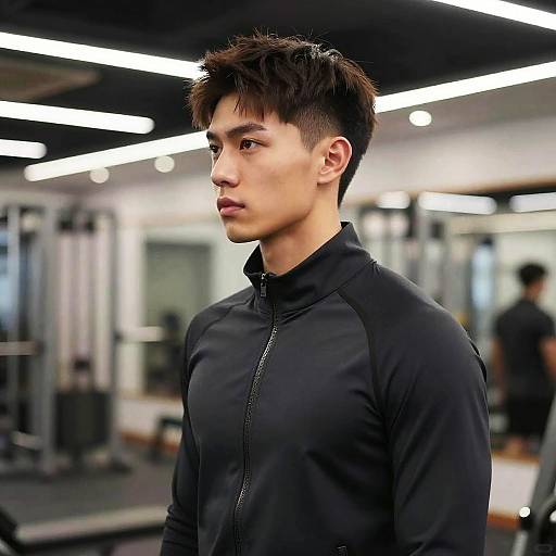 Textured Crop Hairstyle on Athletic Model