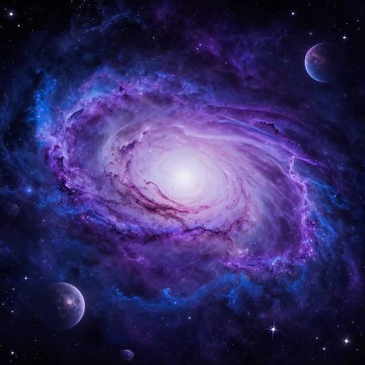 Vibrant 2D Cosmic Space Scene