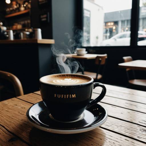 Rustic Espresso in Modern Minimalist Cafe
