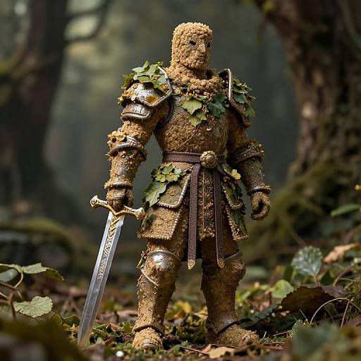 Grainy Earth Knight in Leaf Armor