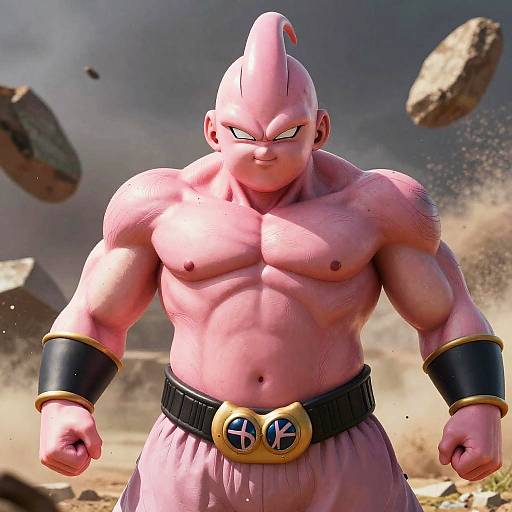 Realistic Majin Buu in Battle