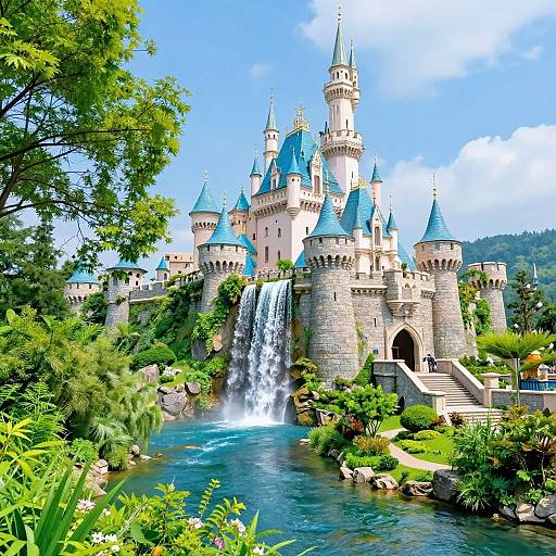 Majestic Fantasy Castle on Cliff