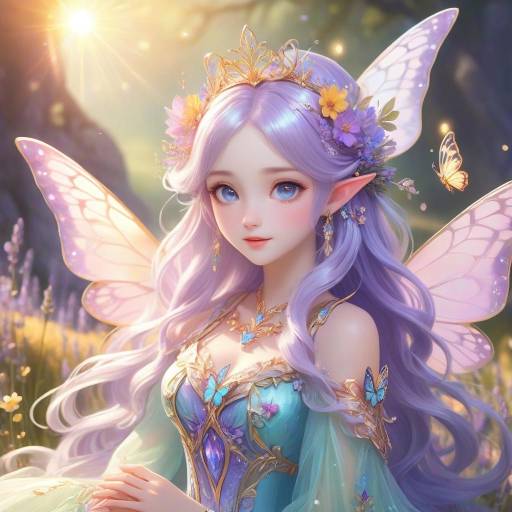 Enchanting Fairy Girl in Pastel Fantasy