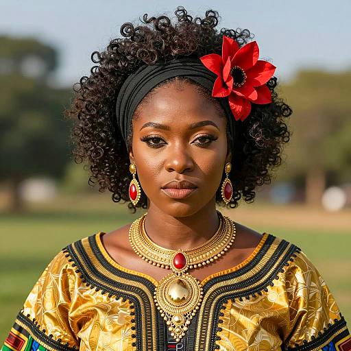 Elegant Cruella Costume in Outdoor Portrait