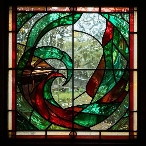 Stained Glass Piano Motif