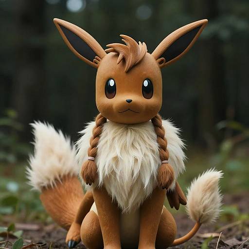 Cinematic Photoreal Inori-Flareon Anthro Portrait