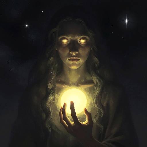 Glowing Chest Light Shadow Figure