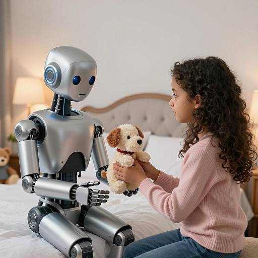 Whimsical Interaction in a Cozy Room