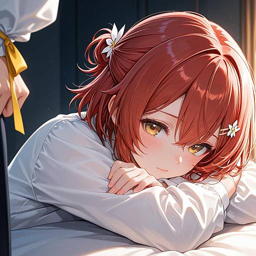 Illustration of Hanasaki miyabi, holostars in the style of Popon ta