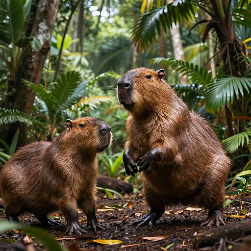 Fierce Capybara in Jungle Battle