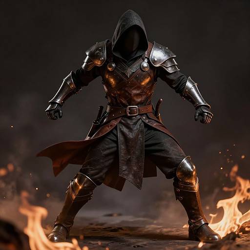 Battle-Ready Male Rogue Armor Design