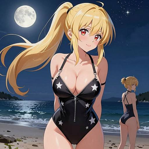 Hilda Nighttime Beach Portrait