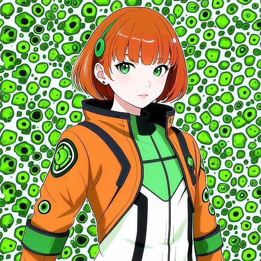 Illustration of Gwen tennyson, ben 10 in the style of Yamada rei (rou)