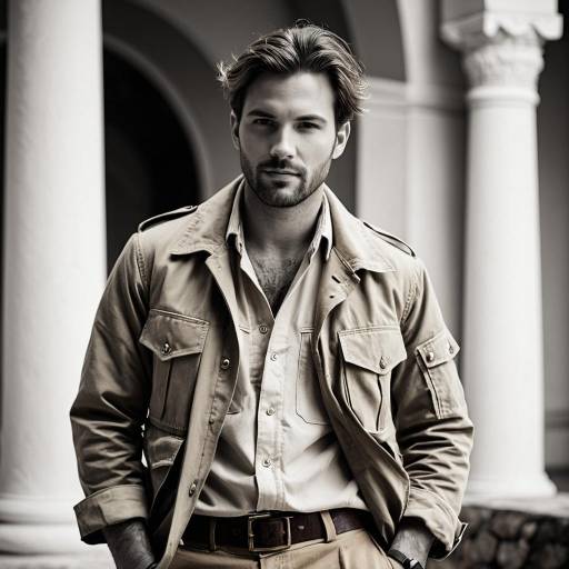 Classic Rugged Explorer in Khaki Safari Jacket