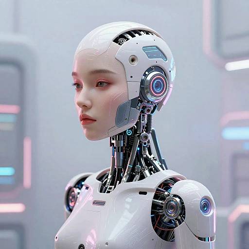 Futuristic Feminine Android Fusion