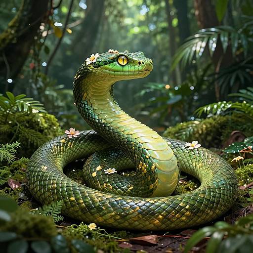 Serene Lamia in Lush Jungle