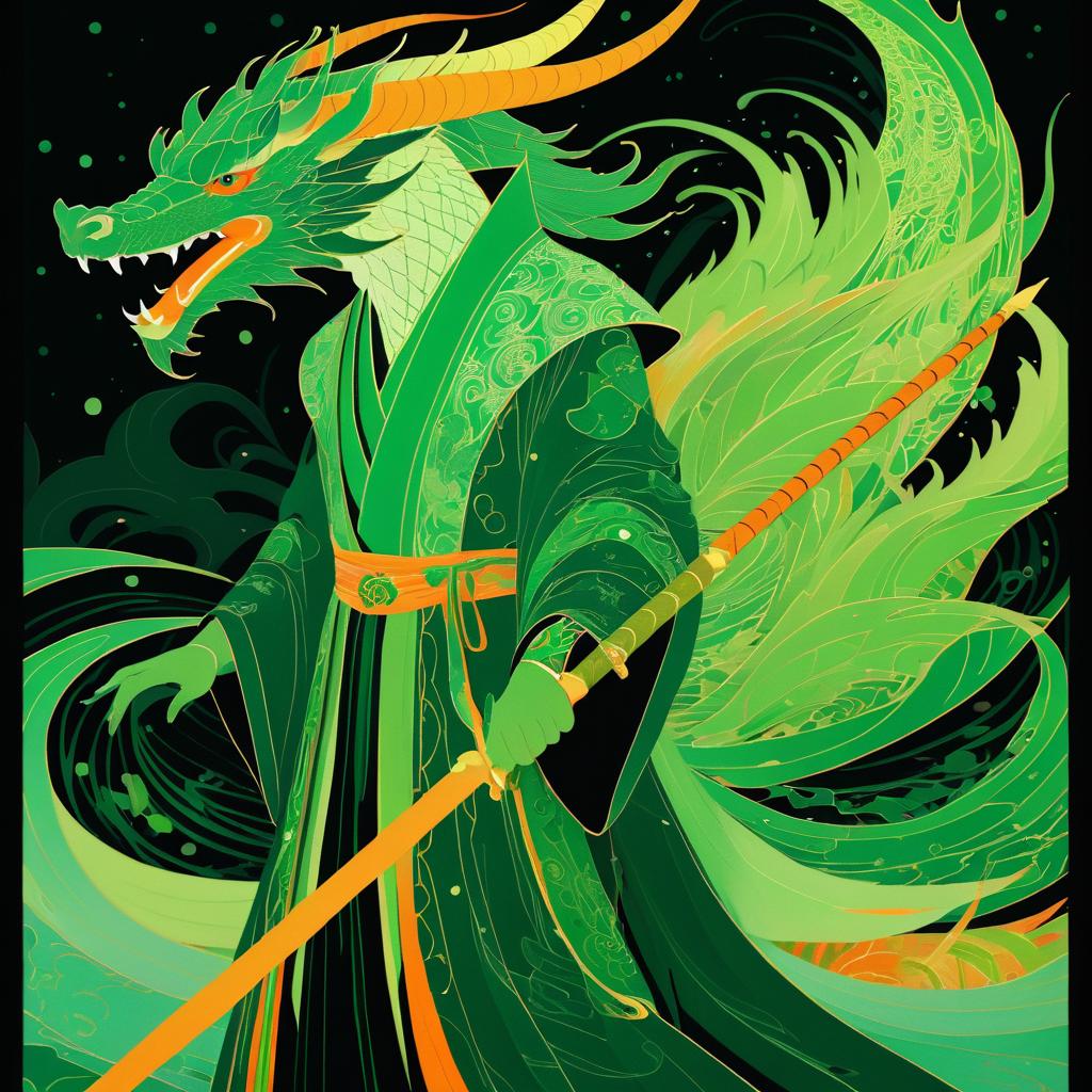 Sorrowful Dragon in Flowing Robe