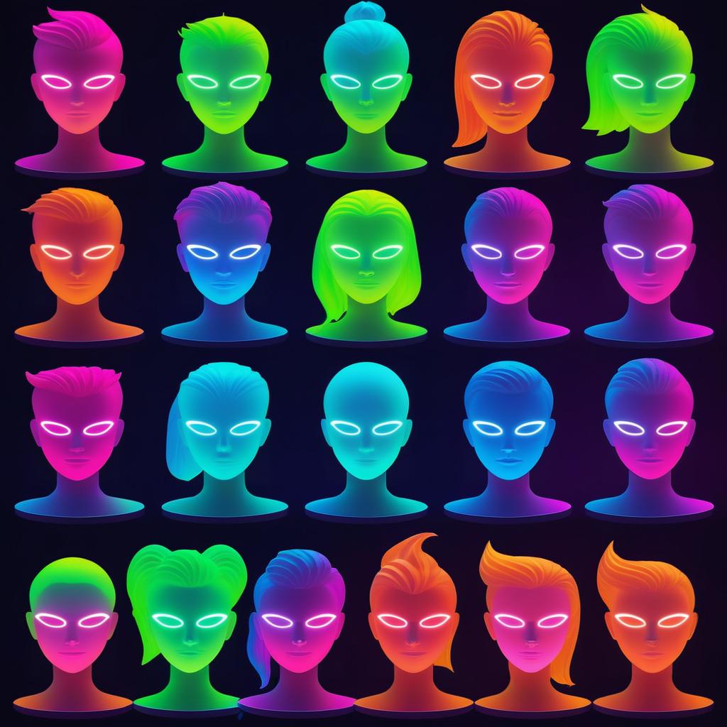 Neon Avatars for Comment Emotions