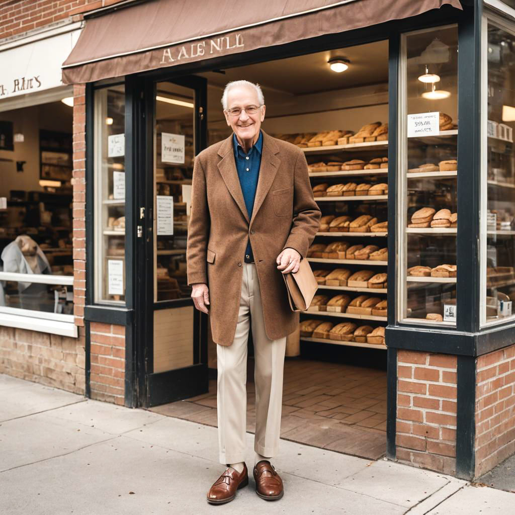 Elderly Gentleman at Local Bakery