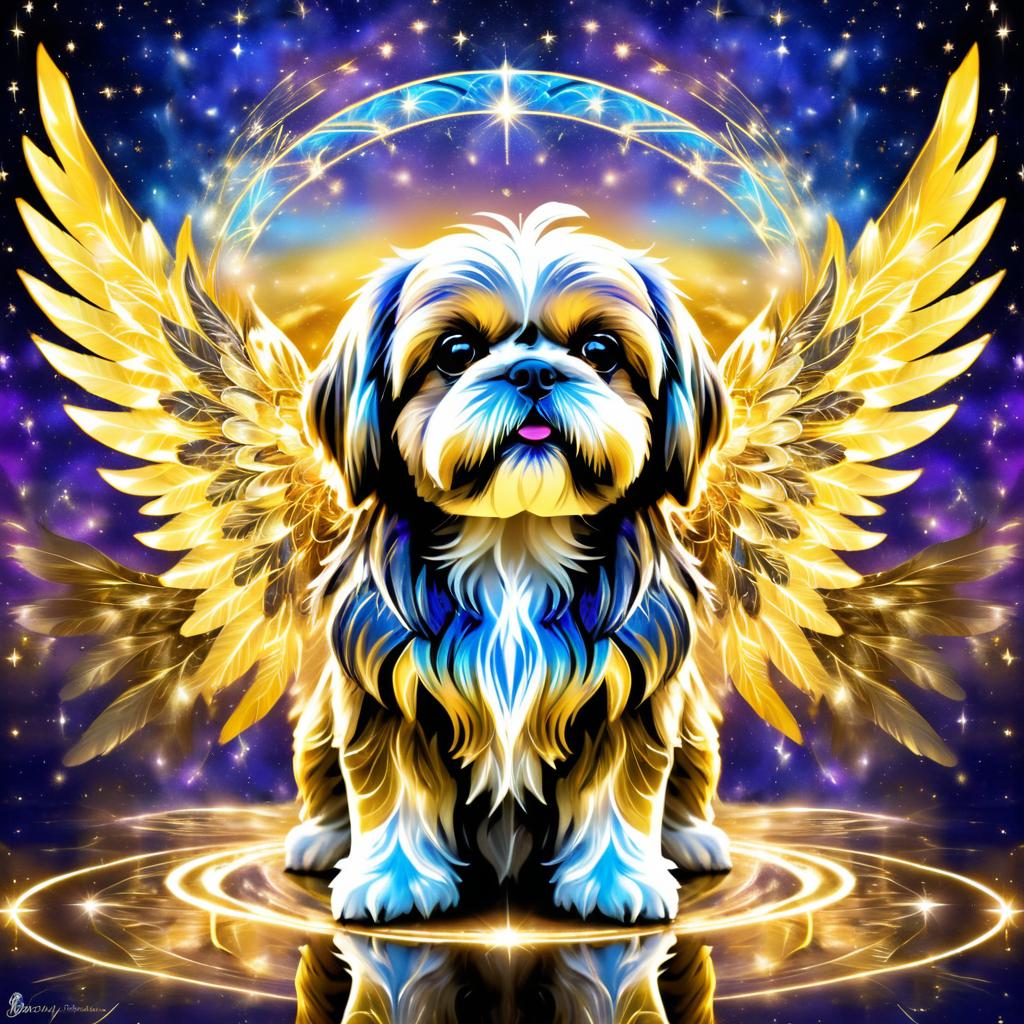 Celestial Shih Tzu Graffiti Art