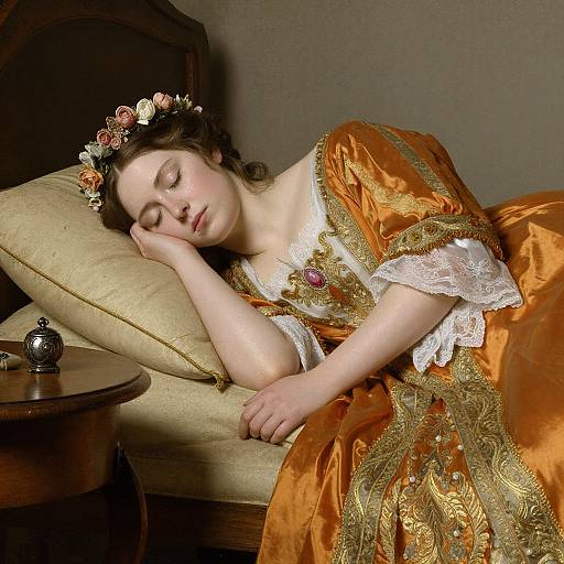 Sleeping Woman in Antique Costume