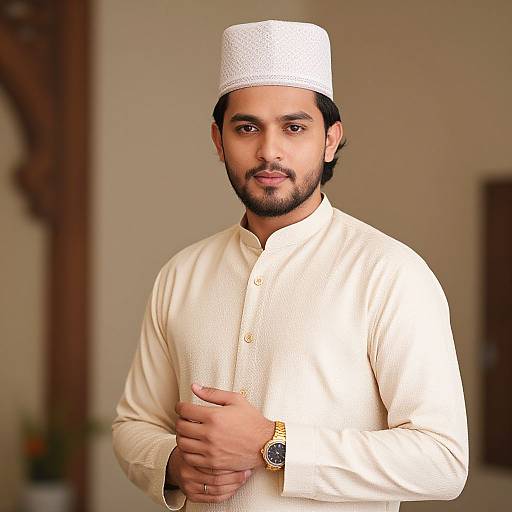 Realistic Portrait of Asian Groom